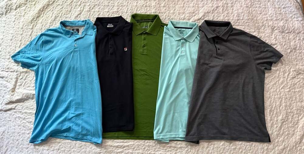 Lot of XL Golf Polos ( Cutter & Buck, Champion, FILA, Volcom, Amazon Essentials)